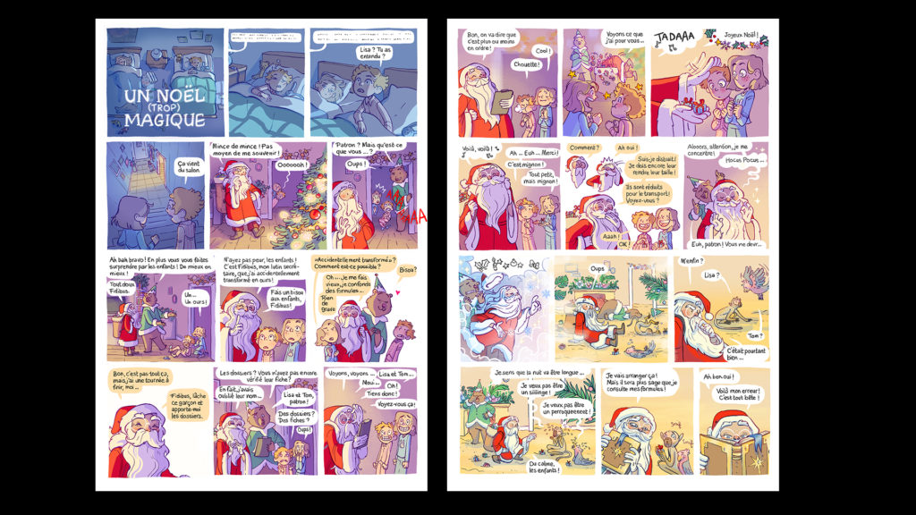 Un Noël (trop) Magique - Histoire de 4 pages pour Spirou spécial Noël - Scénarisée par AlfWen - 2021
